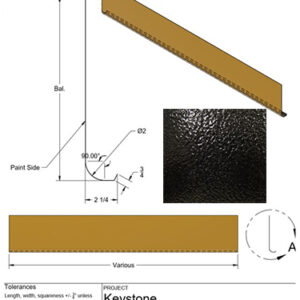 Skirt - Metal - 030 - 16" x 120" - D-135 - Black - TC - SE