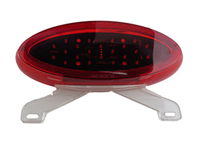Light - Tail - Elliptical - Surface Mount - LED - Red Lens w/Reflex - w/License Bracket - Revised 8/26/21