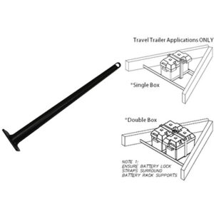 Strap - Single Battery Box Lock - Pin - 12 1/4" - Black