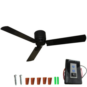 Fan - Ceiling - 42" - 12V - Matte Black - Matte Black Blades
