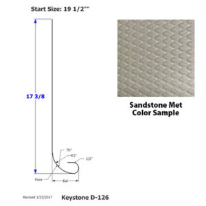 Skirt - Metal - 030 - 19 1/2" x 195" - 2" Rad - H D-126 - Sandstone Met - DE