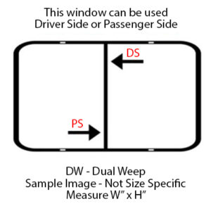 Window - 48" x 35" - Horizontal Slider - Egress Exit - Clear Glass - Temp - Black Frame - 2" Ring
