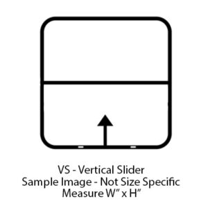 Window - 24" x 22" - VS - Grey 20 - Temp - Black Frame - 8800-44143