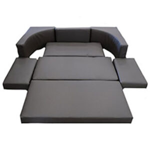 Cushion - U Dinette - Booth - Ozark - 42" - Thantos Java/Thantos Java/Versare Black