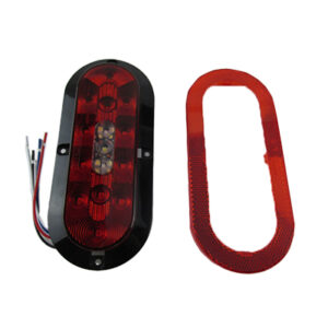 Light - Tail - 6" - Stop/Turn/Tail - Oval - Back Up LED - w/Reflective Ring - 100/Bx